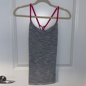Lulu lemon grey and white tank